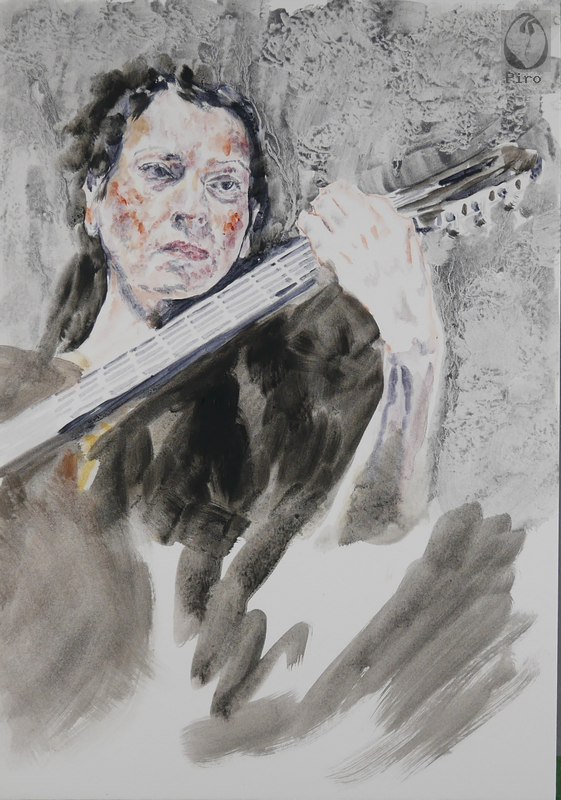 oil on paper - olio su carta di Piro